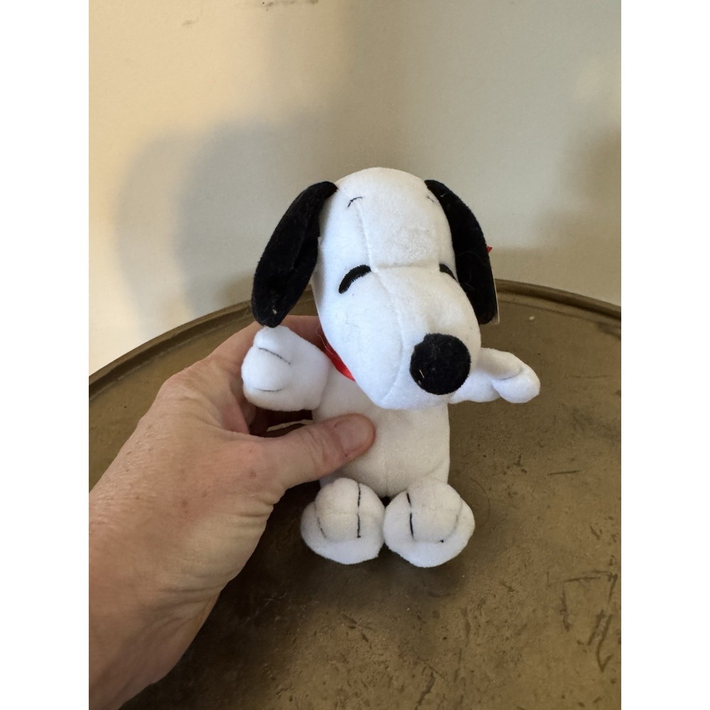 Snoopy Ty Stuffie Stuffed Plushie Plush Squeaky Tags Peanuts Charlie Brown